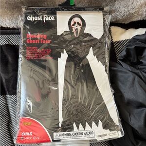 Spirit Ghost Face Bleeding Costume - Black and White
